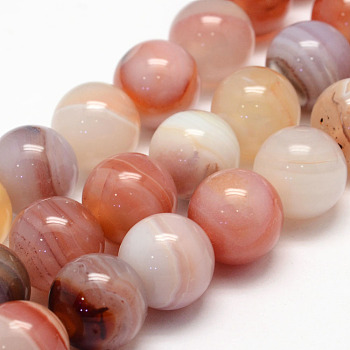 Natural Sardonyx Beads Strands, Round, Grade A, 14mm, Hole: 1mm, about 27~28pcs/strand, 14.5 inch