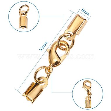 Alloy Clip Ends With Lobster Claw Clasps(KK-PH0034-22)-2