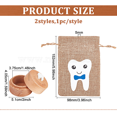 Column Wood Deciduous Teeth Storage Boxes(ABAG-FG0001-02B)-2