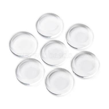 18MM Double-side Flat Round Transparent Glass Cabochons for Photo Craft Jewelry Making(X-GGLA-S601-1)-4
