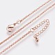 Long-Lasting Plated Brass Cable Chain Necklaces(NJEW-K112-10RG-NF)-1