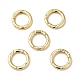 Brass Pave Clear Cubic Zirconia Spring Gate Rings(X-KK-J301-15G)-2