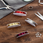 4 Rolls 4 Colors Copper Wire for Jewelry Making, Mixed Color, 0.3mm, about 68.89 Feet(21m)/rol, 1 roll/color(CWIR-LP0001-22A-01)