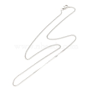 304 Stainless Steel Curb Chain Twist Chain Necklace, with Lobster Claw Clasps, Stainless Steel Color, 17.71 inch(45cm), 2mm(NJEW-H215-01P)
