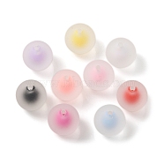 Transparent Frosted Acrylic Beads, Bead in Bead, Round, Mixed Color, 15~15.5mm, Hole: 2mm(MACR-M026-06)