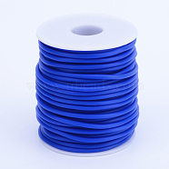 Hollow Pipe PVC Tubular Synthetic Rubber Cord, Wrapped Around White Plastic Spool, Blue, 4mm, Hole: 2mm, about 16.4 yards(15m)/roll(RCOR-R007-4mm-13)