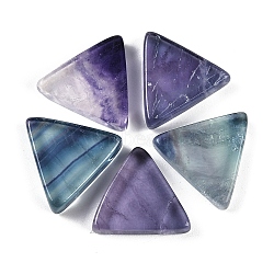 Natural Colorful Fluorite Cabochons, Triangle, 14.5x16.5x4mm(G-I370-01)