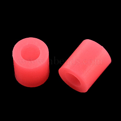 PE DIY Melty Beads Fuse Beads Refills, Tube, Light Coral, 8.5~9x9~9.5mm (X-DIY-R013-10mm-A11)