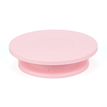 Rotating Cake Turntable, Turns Smoothly Revolving Cake Stand, Baking Supplies, for Cookies Cupcake, Pink, 276x67.5mm