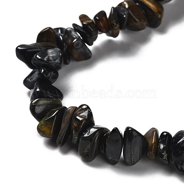 Natural Tiger Eye Chip Beads Strands(G-M205-03A)-3
