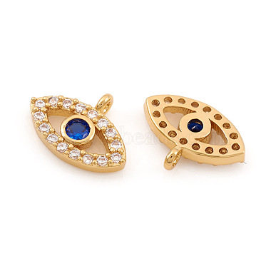 Brass Micro Pave Cubic Zirconia Charms(ZIRC-G169-07G)-3