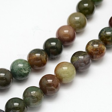 Chapelets de perles rondes en agate indienne naturelle(G-F243-01-10mm)-2