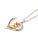 Heart with Word Best Wishes Zinc Alloy Pendant Necklaces for Christmas(NJEW-M203-02B-GP)-1