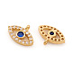 Brass Micro Pave Cubic Zirconia Charms(ZIRC-G169-07G)-3