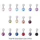 48Pcs 16 Colors Round Glass Pearl Pendant(DIY-PH0018-66)-2