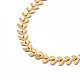 Enamel Ear of Wheat Link Chain Necklace(NJEW-P220-02G-07)-3