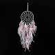Iron Woven Web/Net with Feather Pendant Decorations(AJEW-B017-26)-5