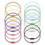 32Pcs 16 Colors Baking Paint Stainless Steel Cable Wire Keychain, with Screw Clasps, Mixed Color, 15.2x0.15cm, 2pcs/color(AJEW-SC0002-21)