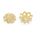 Iron Fancy Bead Caps, Flower, Golden, 10x4mm, Hole: 1mm(IFIN-ZX1173-G)