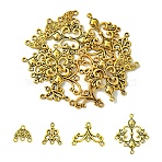 20Pcs 4 Styles Tibetan Style Alloy Chandelier Component Links, Lead Free and Cadmium Free, Mixed Shapes, Antique Golden, 15~36x16~30x1.5~2mm, Hole: 1~2mm, 5pcs/style(FIND-YW0008-02)
