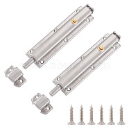 304 Stainless Steel Spring Locks Set, with Screws, Stainless Steel Color, 20~144x31~32x18~20mm, Hole: 3~3.5mm(SW-TAC0001-22C-P)