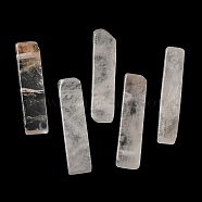 Natural Quartz Crystal Pendants, Rock Crystal Pendants, Rectangle Charms, 39~40x9.5~10x8~8.5mm, Hole: 1.8~2mm(G-Z031-01C)