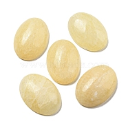 Natural Yellow Jade Cabochons, Oval, 18x13x5~5.5mm(G-C115-01A-14)