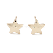 Star Alloy Studs Earrings for Women, with 304 Stainless Steel Pins, Light Gold, 8.5x8mm(EJEW-H309-06KCG)