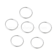 Brass Round Rings, Soldered Jump Rings, Closed Jump Rings, Cadmium Free & Lead Free, Silver Color Plated, 18 Gauge, 10x1mm, Inner Diameter: 8mm, Hole: 8mm(KK-M165-10mm-02S-RS)