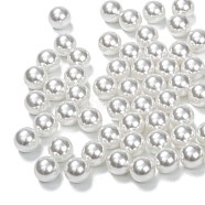 ABS Plastic Beads, Imitation Pearl, No Hole, Round, White, 3mm(SACR-R780-3mm-Z9)