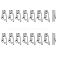 16Pcs 316 Surgical Stainless Steel Clasps, for Bracelet Making, Stainless Steel Color, 10x3x3mm, Hole: 1.2mm(FIND-FH0005-67)