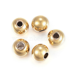 Barrel Ion Plating(IP) 304 Stainless Steel Beads, Golden, 3x2mm, Hole: 1mm(STAS-F098-02)