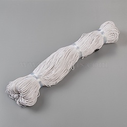 Chinese Waxed Cotton Cord, Macrame Bracelet Necklace Jewelry Making, White, 1.5mm, about 382.76 yards(350m)/bundle(YC-S005-1.5mm-101)