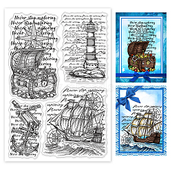 PVC Plastic Stamps, for DIY Scrapbooking, Photo Album Decorative, Cards Making, Stamp Sheets, Nautical Theme, 16x11x0.3cm(DIY-WH0167-56-1148)