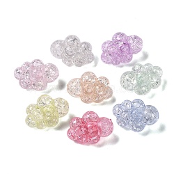 Crackle Transparent Acrylic Beads, Mixed Color, Cloud, 17x24x12.5mm, Hole: 2mm, about 233pcs/500g(OACR-G033-05E)