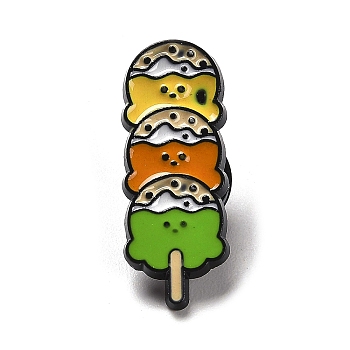 Cartoon Delicacy Enamel Pins, Black Alloy Badge for Backpack Clothes, Food, 30x11.5x1.8mm