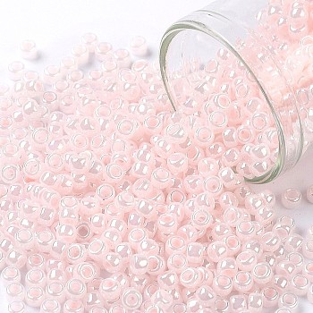 TOHO Round Seed Beads, Japanese Seed Beads, (145L) Ceylon Soft Pink, 8/0, 3mm, Hole: 1mm, about 1110pcs/50g