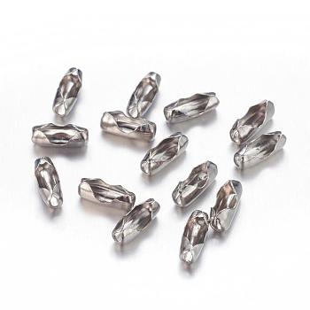 304 Stainless Steel Ball Chain Connectors, Stainless Steel Color, 9x3.5x3mm, Hole: 1.5mm, Fit for 2.4mm ball chain