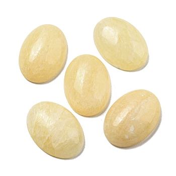 Natural Yellow Jade Cabochons, Oval, 18x13x5~5.5mm
