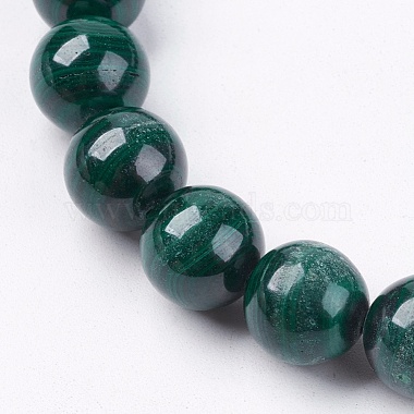 Природный драгоценный камень малахит бисер нитей(G-I001-9mm-01)-2