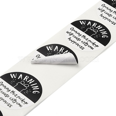 Adorable Warning Paper Stickers(X-DIY-L035-012A)-4