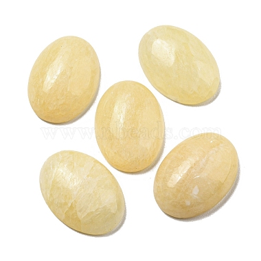 Oval Yellow Jade Cabochons