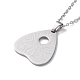 Hollow Heart 304 Stainless Steel Pendant Necklaces(NJEW-C033-01A-P)-1