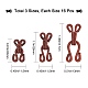 Gorgecraft 48Sets 3 style Cloth and Iron Hook and S-Hook Clasps(IFIN-GF0001-17)-2