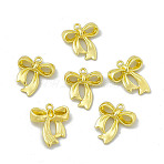 Rack Plating Alloy Pendants,  Bowknot Charm, Light Gold, 23x19x5mm, Hole: 1.8mm(X-PALLOY-I216-07LG)