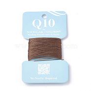 DIY Jewelry Findings, Nylon Thread, Sienna, 0.1mm, about 6m/roll(NWIR-S006-03)