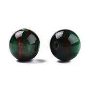 Resin Beads, Imitation Gemstone, Round, Sea Green, 12x11.5mm, Hole: 1.5~3mm(RESI-N034-01-M06)