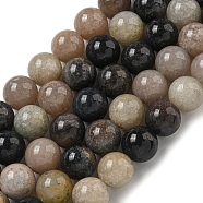 Natural Scorzalite Beads Strands, Round, 8.5mm, Hole: 0.6~0.8mm, about 46~49pcs/strand, 15.51~15.75''(39.4~40cm)(G-B099-C04-04)