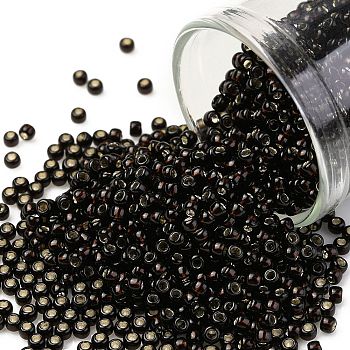 TOHO Round Seed Beads, Japanese Seed Beads, (2205) Silver Lined Root Beer, 11/0, 2.2mm, Hole: 0.8mm, about 1110pcs/10g