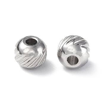 201 Stainless Steel Beads, Rondelle, Stainless Steel Color, 5x4mm, Hole: 1.6mm